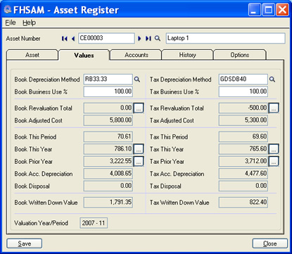 Asset Register